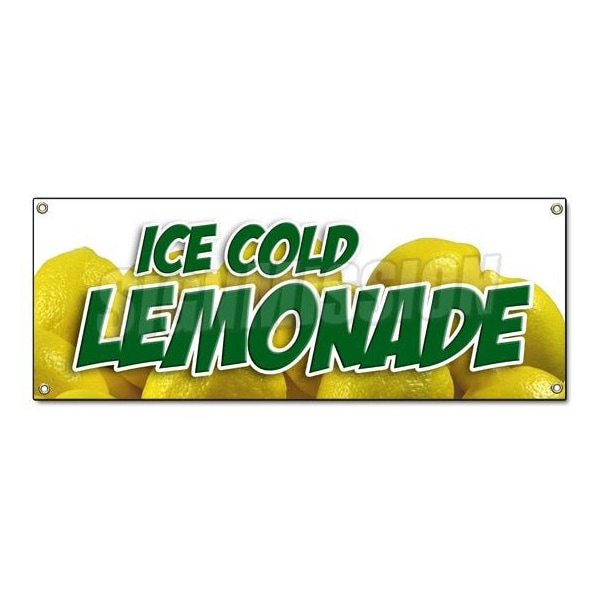 Signmission LEMONADE 1 BANNER SIGN lemonaid ice cold fresh homemade drinks food B-Lemonade 1 - main